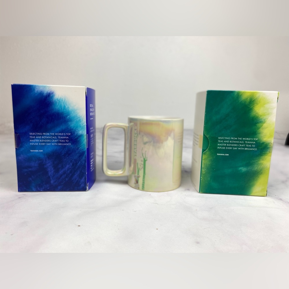🥳SALE🥳RARE TEAVANA Starbucks Royal English Tea & Mint Majesty Tea + mug - Picture 8 of 15